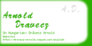 arnold dravecz business card